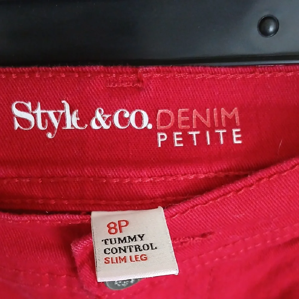 Red Style & Co. Straight Leg Jeans - Picture 2 of 5